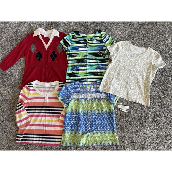 Kim Rogers Women's Size Medium Petite Blouse Lot of 5 NWT - Picture 1 of 11